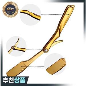 수동 안전 면도기 이발용 접이식 스테인레스 스틸 직선 모서리 수염 면도 칼 전문 이발사