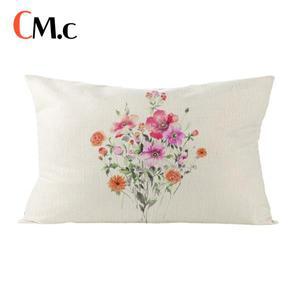 수유쿠션직사각형 요추 베개 커버 30x50cm 꽃 식물 인쇄 쿠션 소파 의자 자동차 cojines decorativos para