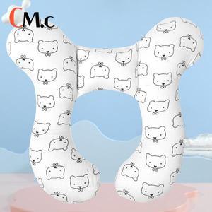 수유쿠션유아용 유모차 액세서리 U자형 쿠션 카시트 헤드레스트 목 지지대 아기 베개 머리 보호 수면 중 롤