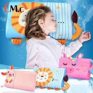 수유쿠션사계절 아기 베개 유아용 폼 침대 통기성 느린 반동 만화 목 간호 여행 쿠션