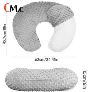 수유쿠션부드러운 폴리에스터 U자형 수유 베개 (탈부착 가능한 세탁 커버 포함) - 다기능 임산부 지지 쿠션