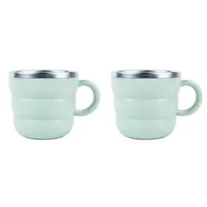 릴팡 유아컵 스텐 물컵 자기주도 270ml 민트 X 2개 BNS