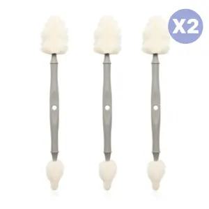 리에또 양방향 젖꼭지 젖병 세척솔 그레이 3P X2개 BNS