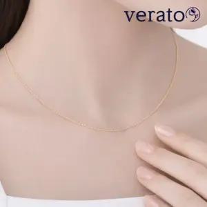 베라토 14K 베이직 실크 체인 목걸이
