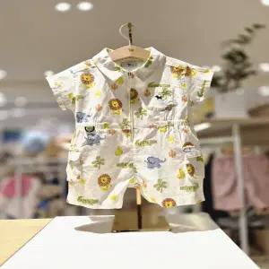 [블루독베이비 10] 26SS신상(CR)정글애니멀점프수트(백일돌아기옷) 4631442203