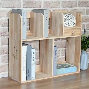 원목 2단형 드림 책꽂이 1P 우드 서랍 책장 사무실