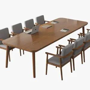 원목 식탁 사무실 2000 테이블 단체 6인 와이드 회의