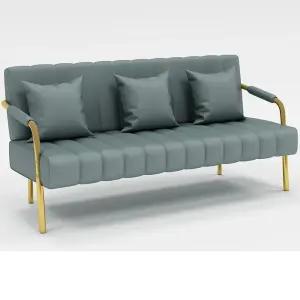 3인소파 대기실 라운지 학원 가죽 회사 그린 모듈