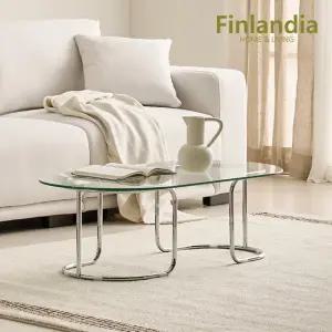 핀란디아 디아노 1000 타원형 강화유리 거실 소파 테이블 [착불]