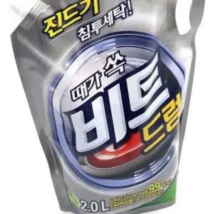 드럼용 액체세제 2.0L 리필 파우치 1EA 빨래 세탁기세제