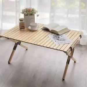 실외테이블 우드롤테이블 L사이즈 감성캠핑 휴대용 접이식
