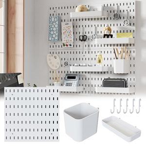 이동식트롤리 벽걸이 선반 페그보드 디스플레이 DIY 키트 홀보드 패널 데코 걸이 장식 1개 또는 1세트