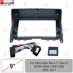 호환 메르세데스 C 클래스 W204 S204 C180 C200 2006-2011 9 인치 스테레오 패널 하네스 전원 케이블 전선