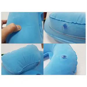 쿠션에어목베개 벨벳베개 여행 U자형 침구 낚시 캠핑