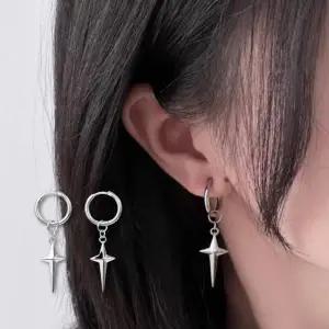 링타입 후프 드롭 남성 귀걸이 포인트 장식 디자인 남성 액세서리