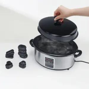 핫스톤 워머 마사지 히터 냄비 찜질 보온기 5.7L 중간플러그240V