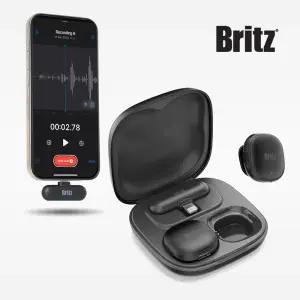 브리츠 BZ-DualM2 무선 휴대용 핀마이크 노이즈캔슬링 유튜브 라이브 방송용 강의용 와이어리스 마이크