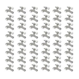 48팩 힌지 핀 브러시드 니켈 도어 스토퍼, 조절 가능한 헤비 듀티 스톱, 고무 범퍼 팁 포함