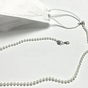 진주 구슬 여성스러운 마스크 패션 스트랩 목걸이 ssA9+8tph