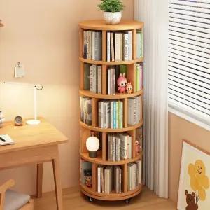 픽유아 11번가 회전형 책장 책꽂이 나무 회전 교구장 360도 수납 원목 서재 DI