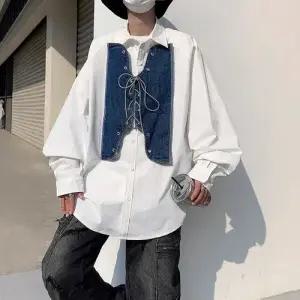 샤오원샵 청 남자 캐주얼 셔츠 키작남 슬림핏 꾹1