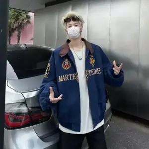 샤오원샵 남사친 빈티지 해링턴 스트리트 춘추 항공 바람막이 재킷 자수 점퍼 와펜 키작남 코트 꾹3