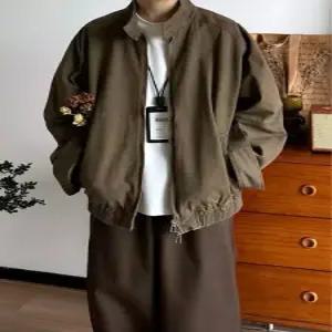 샤오원샵 남자 오피스룩 춘추 빈티지 차이나 재킷 바람막이 점퍼 코트 키작남 꾹3