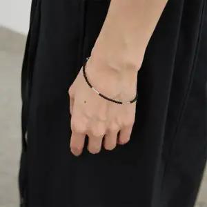 [신세계라이브쇼핑][옷자락] 여자 써지컬스틸 레이어드 배색 비즈 슬림 팔찌