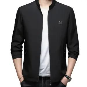 남친 캐주얼 점퍼 봄가을 심플데일리룩 항공 야구넥 코트 슬림 상의 OOTD3