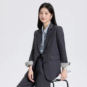 여사친 캐주얼 원버튼 정장 코트 세트 스트라이프 정장세트 원픽1