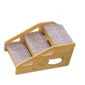 애견경사로 계단 목제 소파 애완동물 조절 미끄럼틀 접이식