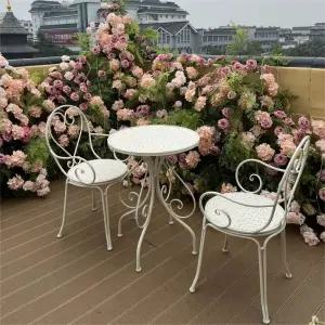 야외테이블 철제 테이블 2인 주물 테이블세트 정원 테라스