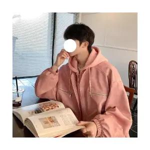 코아픽샵 투피스 페이크 남친 점퍼 코트 봄가을 야구 키작남 재킷 항공 가죽 꾹3