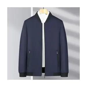 코아픽샵 남성 캐주얼 키작남 항공 점퍼 봄가을 솔리드 아우터 야구복 상의 꾹3