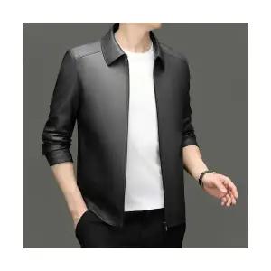 코아픽샵 남친 가을 캐주얼 키작남 항공 점퍼 가죽자켓 코트 숄카라 꾹3