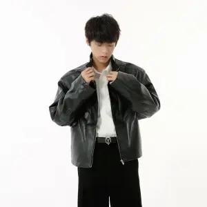 코아픽샵 남친 가을 코트 다운 항공 점퍼 가죽 퍼 군더더기 점 숏 키작남 꾹3