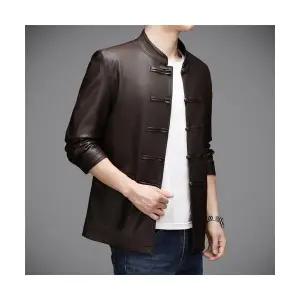 코아픽샵 남사친 캐주얼 키작남 점퍼 항공 중장년 봄가을 코트 가죽자켓 꾹3