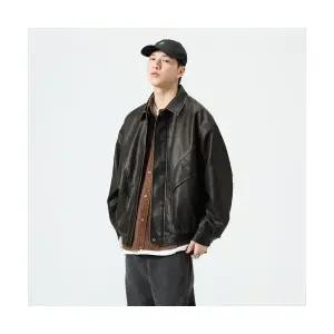 코아픽샵 남사친 빈티지 가을 코트 칼라 항공 상의 자켓 점퍼 키작남 꾹3