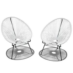 그물의자 라탄 와이어 스윙 모던 풀빌라 의자 화이트 디자인