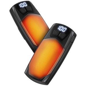 케스과르 손난로 충전식 2팩 - 6000mAh 전기 AI 손난로, LED 디스플레이 및 5단계 난방, 20시간 지속, 2-in-1 휴대용 히터, 남성/여성/골프/사냥용 선물