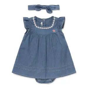 (블루독베이비) 26SS(블루)데님 원피스형 바디수트 신생아 백일선물 4631360402