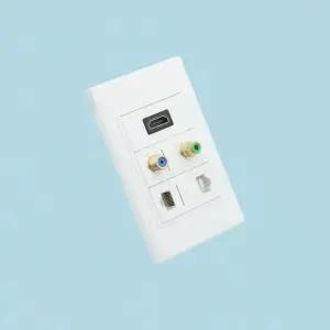 HDMI RF UTP 2포트 RCA 멀티 월 플레이트 벽 콘센트 NT110 매립형 통신 단자