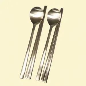 방짜유기 놋수저 세트 민자 숟가락 젓가락 예단용 2인조