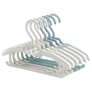 니양글 10pcs 미끄럼 방지 접이식 및 소년용 가능한 옷장 가정용 조절 보관용 정리함 옷걸이