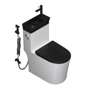 일체형 세면대 양변기 흰색 물절약 변기 식 단일냉수수도꼭지305mm 절수식