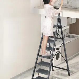 접이식 다용도 단사다리 실내용 계단식 가정용 작업용 모던그레이 9단