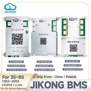 호환 JIKONG 스마트 8S BMS 3S8S LiFePo4 배터리용 8S 24V 100A300A 1A 2A 능동 밸런싱 기능 BT CAN RS485