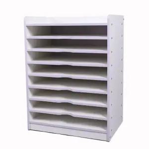 종이보관함 수납함 세로형 정리함 종이함 서류함 메이플 6단 60x40x60cm A