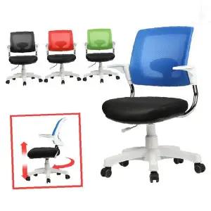 학습용 바퀴달린 등받이 있는 회전형 좌석 높이조절 가능한 통풍망 구조 책상의자