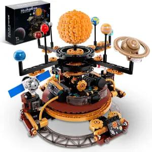 태양계 건물 세트 8세 이상을 위한 우주 생일 선물 상상력을 자극하는 회전식 장난감 소년 소녀를 방 장식